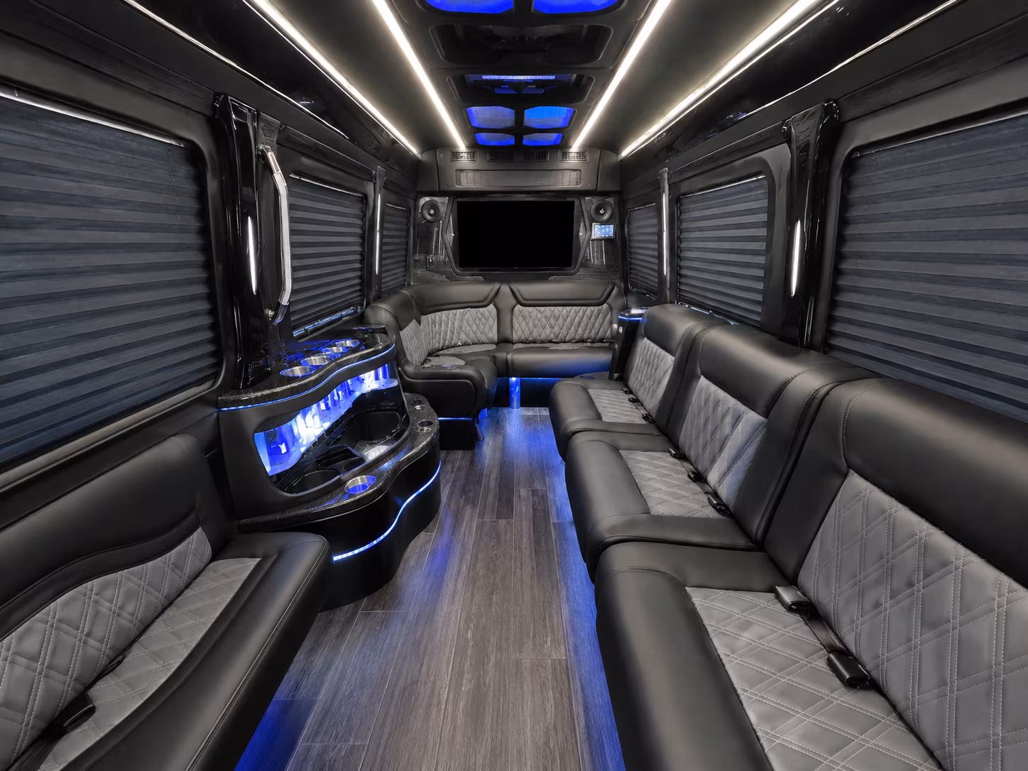 hillsboro 40 passenger party bus inside
